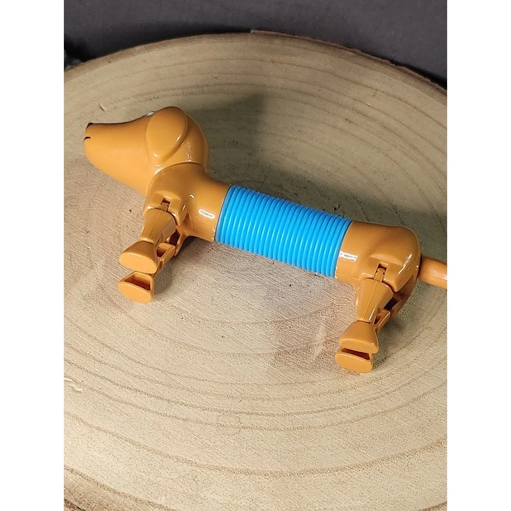 Dog Slinky‎ Toy Blue/Brown W/Adjustable Legs & Feet Weiner Dog~FREE SHIPPING!!
